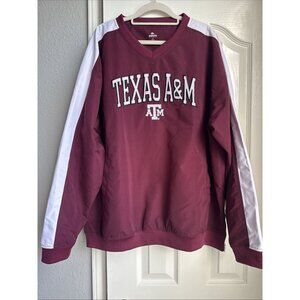 Texas A&M Aggies Knights Apparel Sweatshirt Adult Maroon V Neck Pullover Large